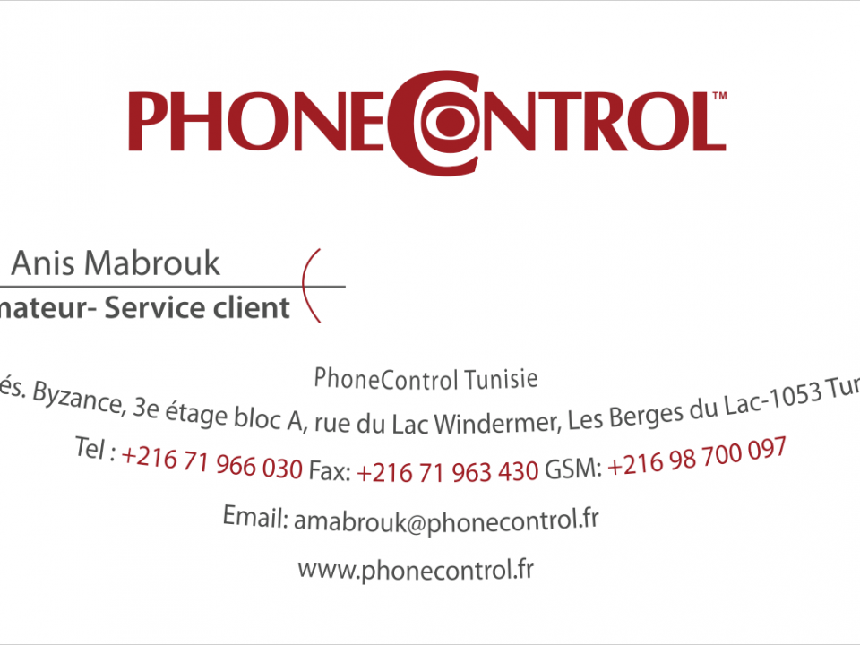 conception Cartes de visites Phonecontrol