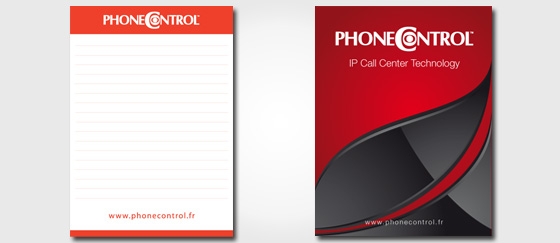 conception et impression Bloc notes PhoneControl