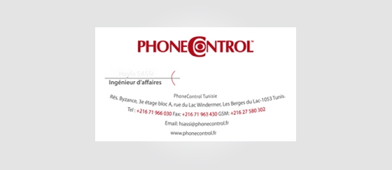 Carte visite pour PhoneControl