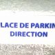 Plaque signalétique place de Parking