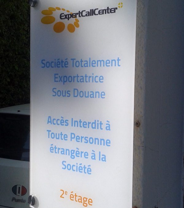 Plaquette signalétique expertcallcenter