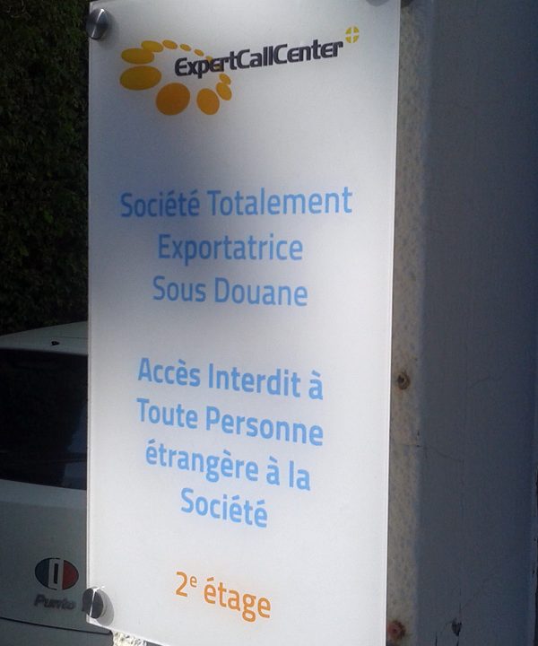 Plaquette signalétique expertcallcenter