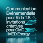 Communication événementielle pour RIDA T.S. : Invitations créatives pour OMC MED ENERGY