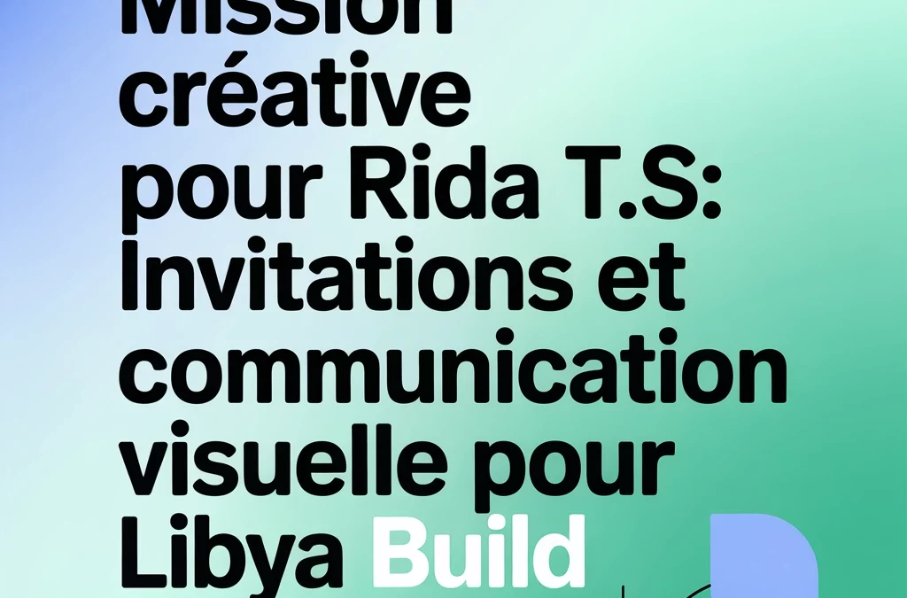 Mission créative pour RIDA T.S. : Invitations et communication visuelle pour Libya Build