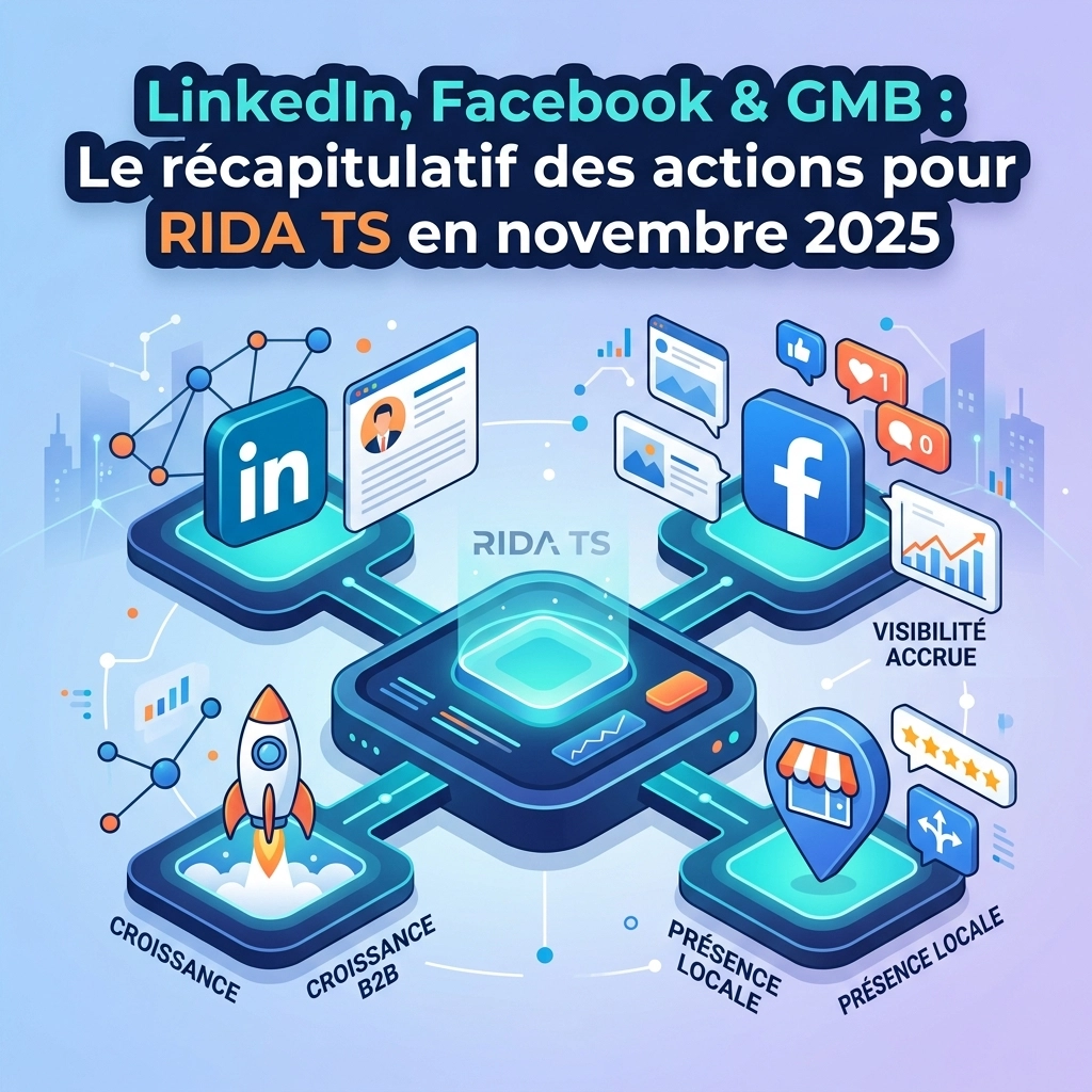 LinkedIn, Facebook & GMB : Le récapitulatif des actions pour RIDA TS en novembre 2025