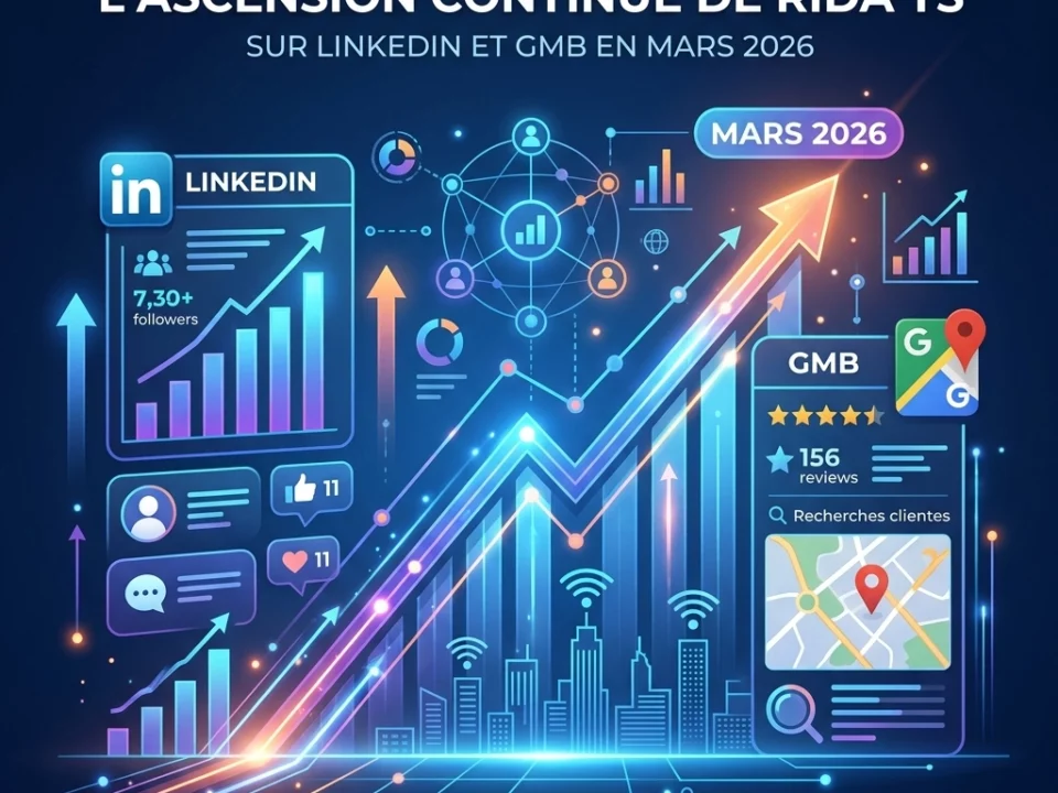 Visibilité et Engagement : L'ascension continue de RIDA TS sur LinkedIn et GMB en Mars 2026